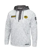 Men's Arctic Camo Iowa Hawkeyes Oht Military-Inspired Appreciation Quarter-Zip Hoodie