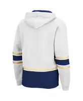 Men's White Navy Midshipmen Lace Up 3.0 Pullover Hoodie