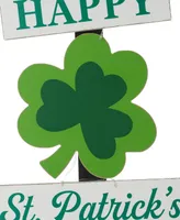 Glitzhome 42" Lighted St. Patrick's Wooden Shamrocks Porch Decor