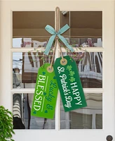 Glitzhome 24" St. Patrick's Wooden Doorknob Hanging Decor