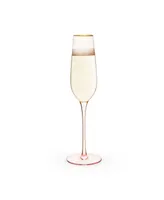 Twine Rose Crystal Champagne Flute Set