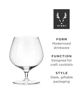 Viski Crystal Wingback Cognac Glasses, Set of 2, 17 Oz