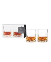 Viski Admiral Crystal Tumblers, Set of 2, 9 Oz