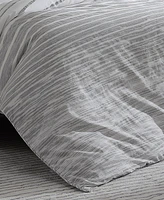 Closeout! Kenneth Cole New York Abstract Stripe Duvet Cover Set, King