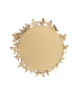 Glam Metal Wall Mirror, 28" x 28" - Gold