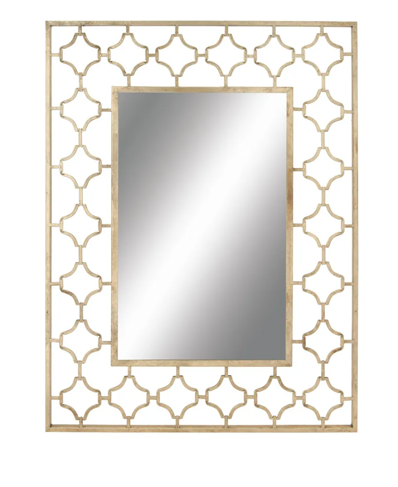 Glam Metal Wall Mirror, 50" x 38" - Gold