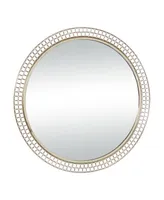 Metal Contemporary Wall Mirror, 37" x 37" - Gold