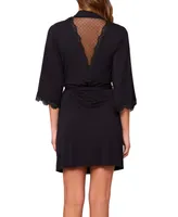 Women's Molly Ultra Soft Knit Blend Dotted Mesh Robe
