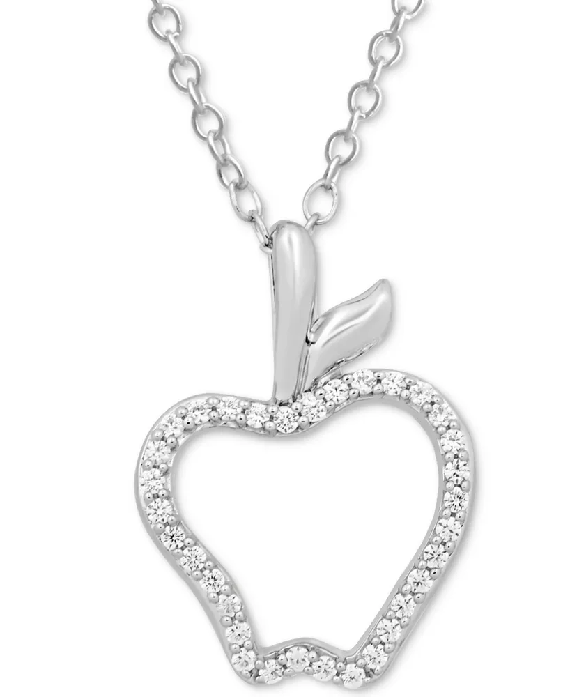 Zales Enchanted Disney Snow White 1/10 CT. T.w. Diamond Bow Necklace in 10K  Rose Gold - 19