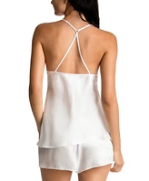 Linea Donatella Bride Satin Wrap Robe, Cami & Tap Shorts Set