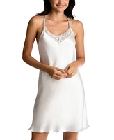 Linea Donatella 'Mrs' Satin Wrap Bridal Robe, Chemise Nightgown Set