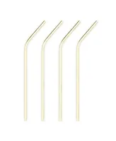 Viski Cocktail Straws, Set of 4 - Gold