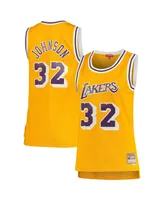 Women's Magic Johnson Gold Los Angeles Lakers 1984-85 Hardwood Classics Swingman Jersey