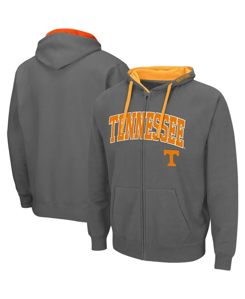 Men's Charcoal Tennessee Volunteers Big and Tall Full-Zip Hoodie