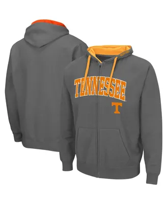 Men's Charcoal Tennessee Volunteers Big and Tall Full-Zip Hoodie