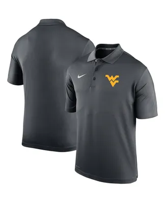Men's Anthracite West Virginia Mountaineers Big and Tall Primary Logo Varsity Performance Polo Shirt