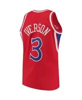 Men's Allen Iverson Red Philadelphia 76ers 1996-97 Hardwood Classics Swingman Jersey