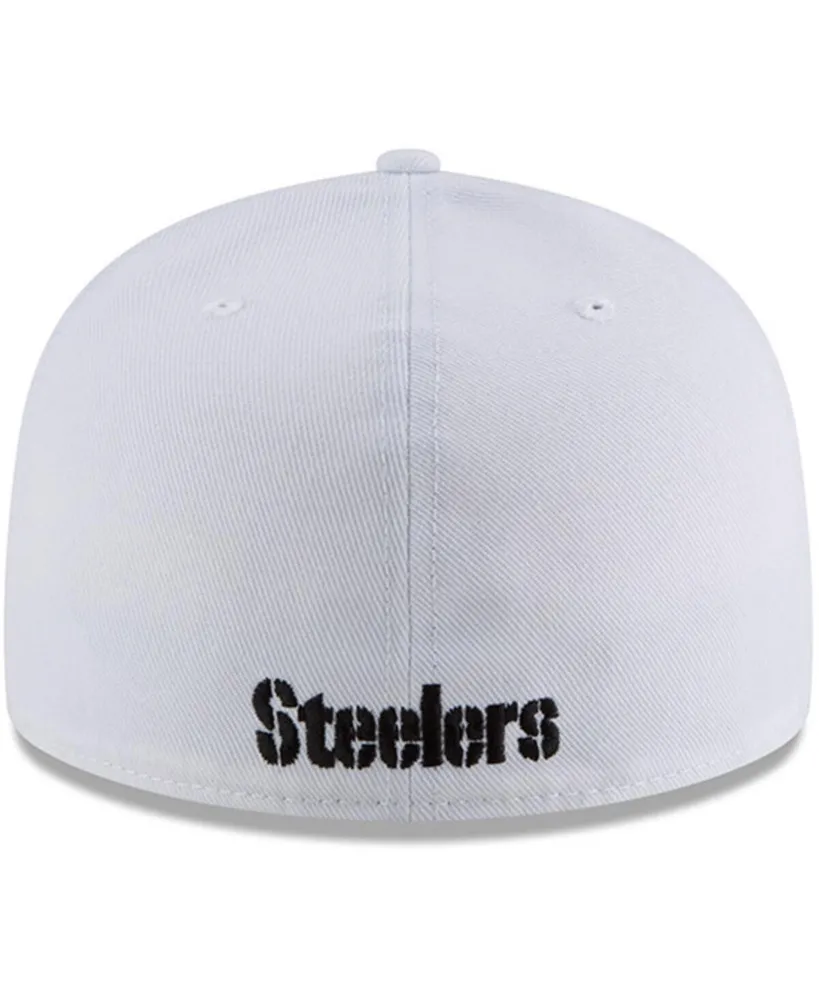 Men's New Era White Pittsburgh Steelers Omaha 59FIFTY Fitted Hat