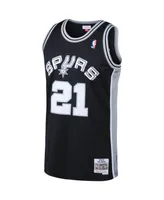 Men's Tim Duncan Black San Antonio Spurs Big and Tall Hardwood Classics Jersey