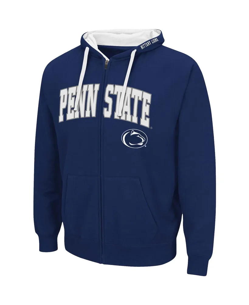 Men's Colosseum Navy Penn State Nittany Lions Big and Tall Full-Zip Hoodie