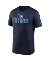 Men's Navy Tennessee Titans Legend Microtype Performance T-shirt