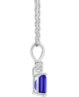 Tanzanite (1 ct. t.w.) & Diamond Accent 18" Pendant Necklace 14k Gold