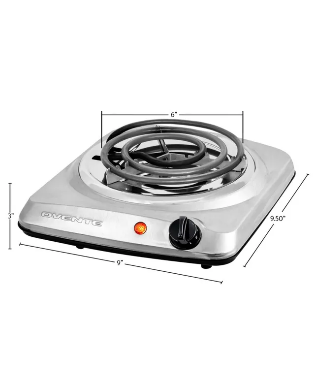 Ovente 1700W Double Hot Plate Electric Countertop Infrared Stove - Black