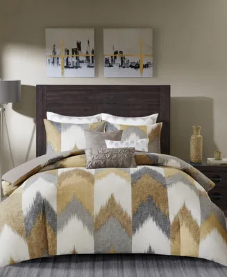 Ink+Ivy Alpine Chevron Stripe Reversible Comforter Sets, King/California King