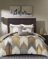 Ink+Ivy Alpine Chevron Stripe Reversible Comforter Sets, King/California King