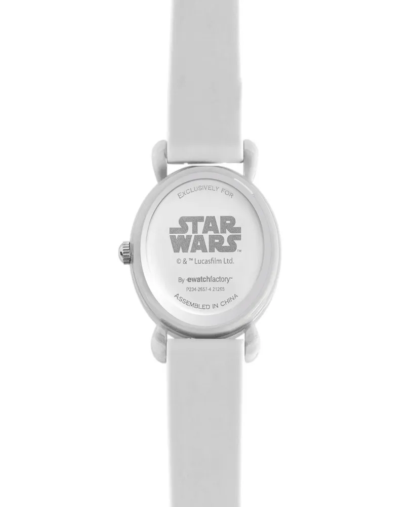 ewatchfactory Boy's Disney Star Wars Plastic White Silicone Strap Watch 32mm