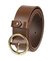 Levi's Women's Circular Center Bar Buckle Leather Belt