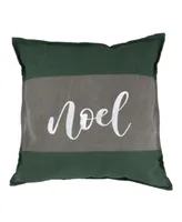 18" Suede Noel Christmas Throw Pillow