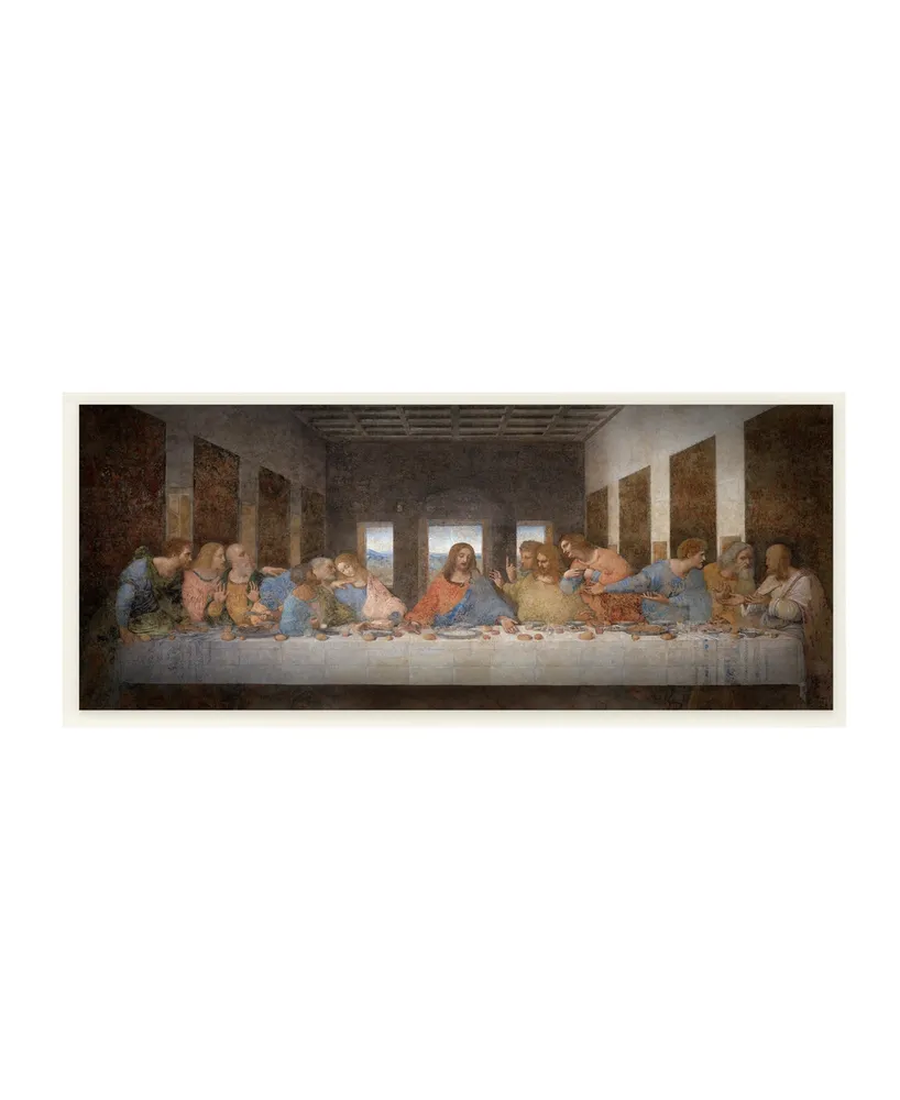 Stupell Industries Da Vinci The Last Supper Religious Classical Painting Wall Plaque Art, 7" x 17" - Multi