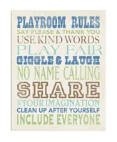 Stupell Industries Boys Playroom Rules Typography Wall Plaque Art, 13" x 19" - Multi