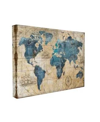 Stupell Industries Vintage Abstract World Map Design Stretched Canvas Wall Art Collection By Art Licensing Studio