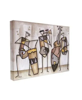Stupell Industries Musical Trio Abstract Modern Painting Stretched Canvas Wall Art Collection By Eric Waugh