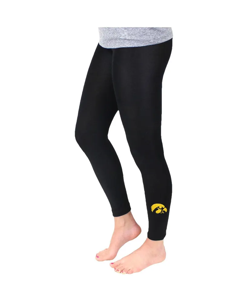 Women's Black Iowa Hawkeyes Fleece Leggings