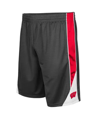 Men's Charcoal Wisconsin Badgers Turnover Shorts