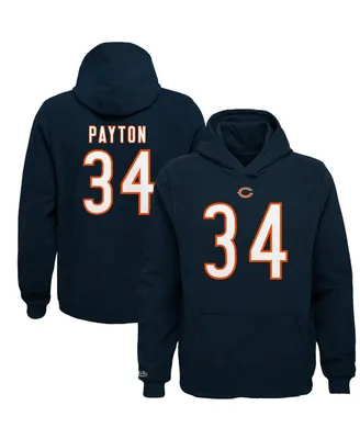 Big Boys Walter Payton Navy Chicago Bears Retired Player Name and Number Fleece Pullover Hoodie