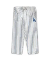 Men's White, Royal Los Angeles Dodgers Big and Tall Pinstripe Sleep Set