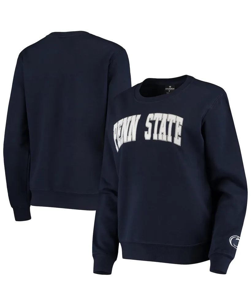 Women's Navy Penn State Nittany Lions Campanile Pullover Sweatshirt