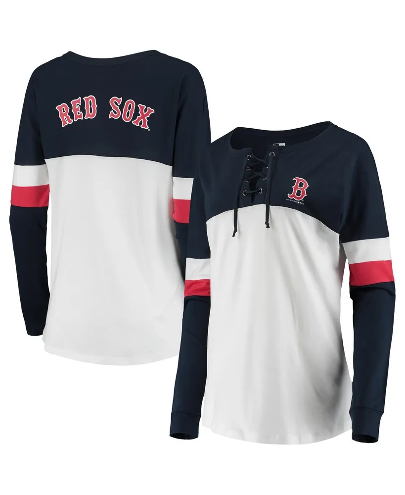 Touch Women's Red and White Boston Sox Shortstop Ombre Raglan V
