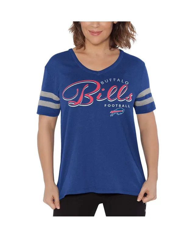 Buffalo Bills Touch Women's Triple Play V-Neck T-Shirt - Royal