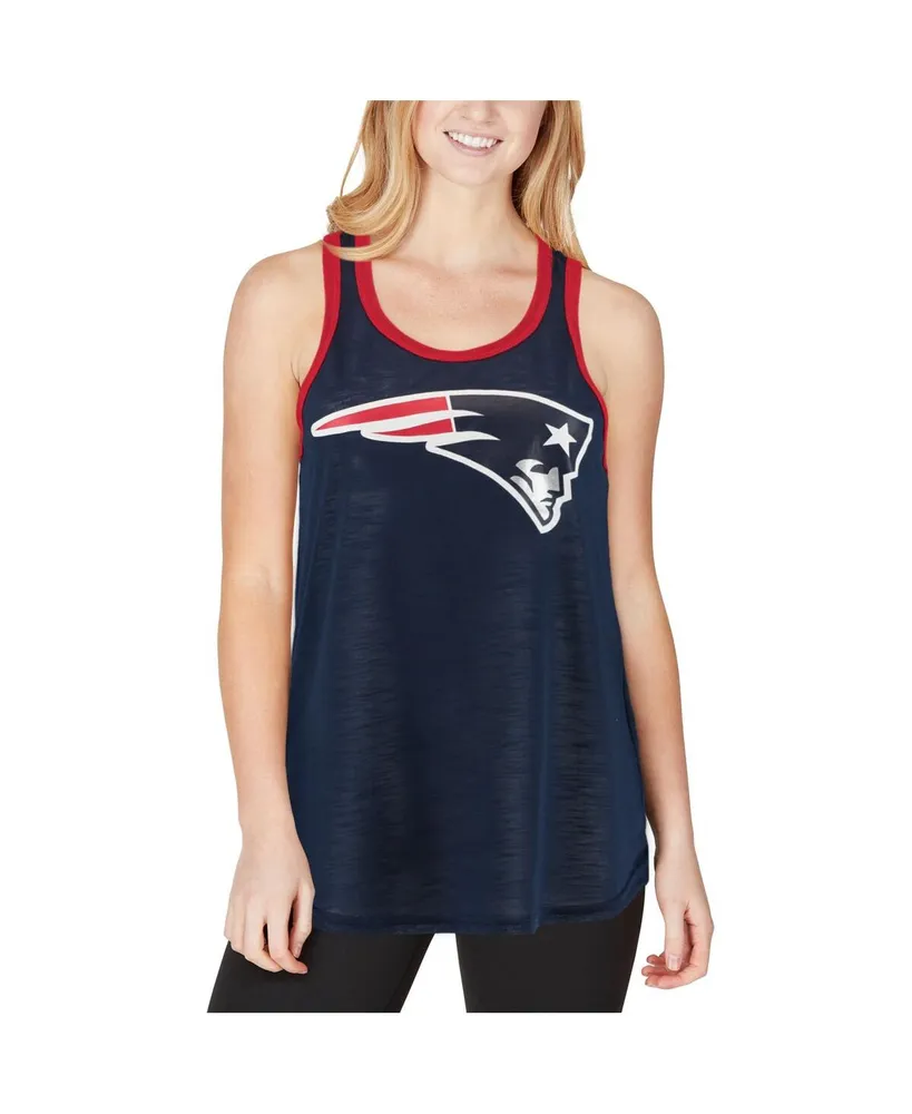 Women's Navy New England Patriots Tater Tank Top