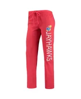 Women's Royal, Red Kansas Jayhawks Team Tank Top and Pants Sleep Set