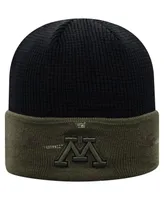 Men's Olive and Black Minnesota Golden Gophers Oht Military-Inspired Appreciation Skully Cuffed Knit Hat