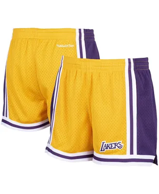 Women's Gold-Tone Los Angeles Lakers Jump Shot Shorts - Gold