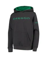 Big Boys Charcoal Oregon Ducks Big Logo Pullover Hoodie