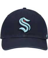 Men's Deep Sea Blue Seattle Kraken Clean Up Adjustable Hat