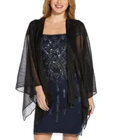 Adrianna Papell Asymmetrical-Hem Shawl